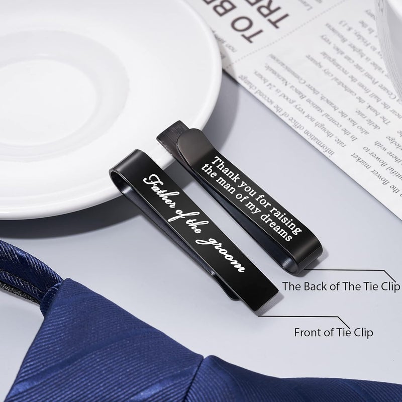 Jeka Father of The Bride and Groom Gifts - Wedding Tie Bars & Cufflinks - Keepsake Anniversary Jewelry for Men - Image 3